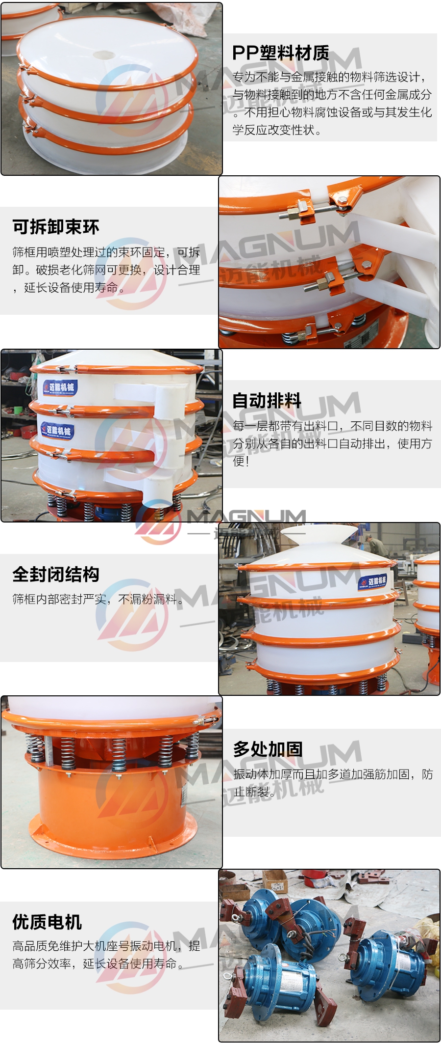 硝酸銩塑料振動篩細節